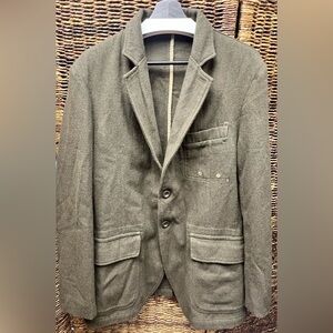 GAS Collection-GAS Jeans Olive Green Textured Jacket, Men’s Large‎